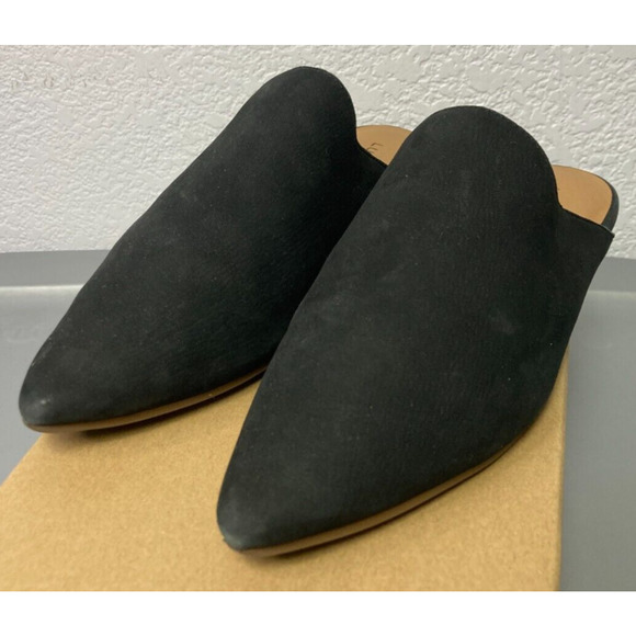 Women's Lucky Brand Black Suede Mules, Belky, Size 6.5‎ M - Picture 2 of 8